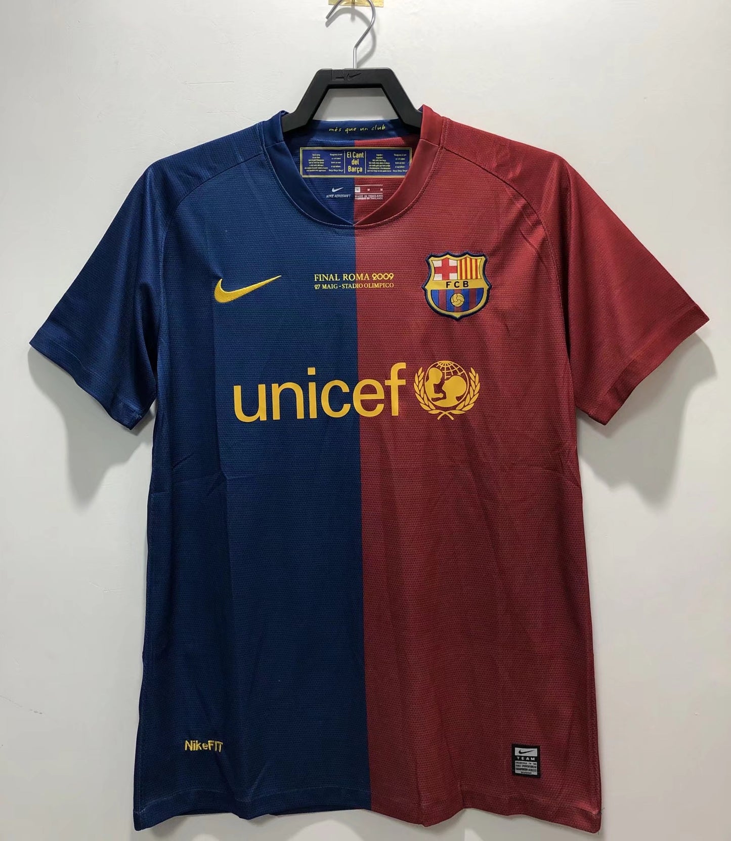 Messi 10 FC Barcelona 2009 Final Roma Champions League Football Soccer Jersey
