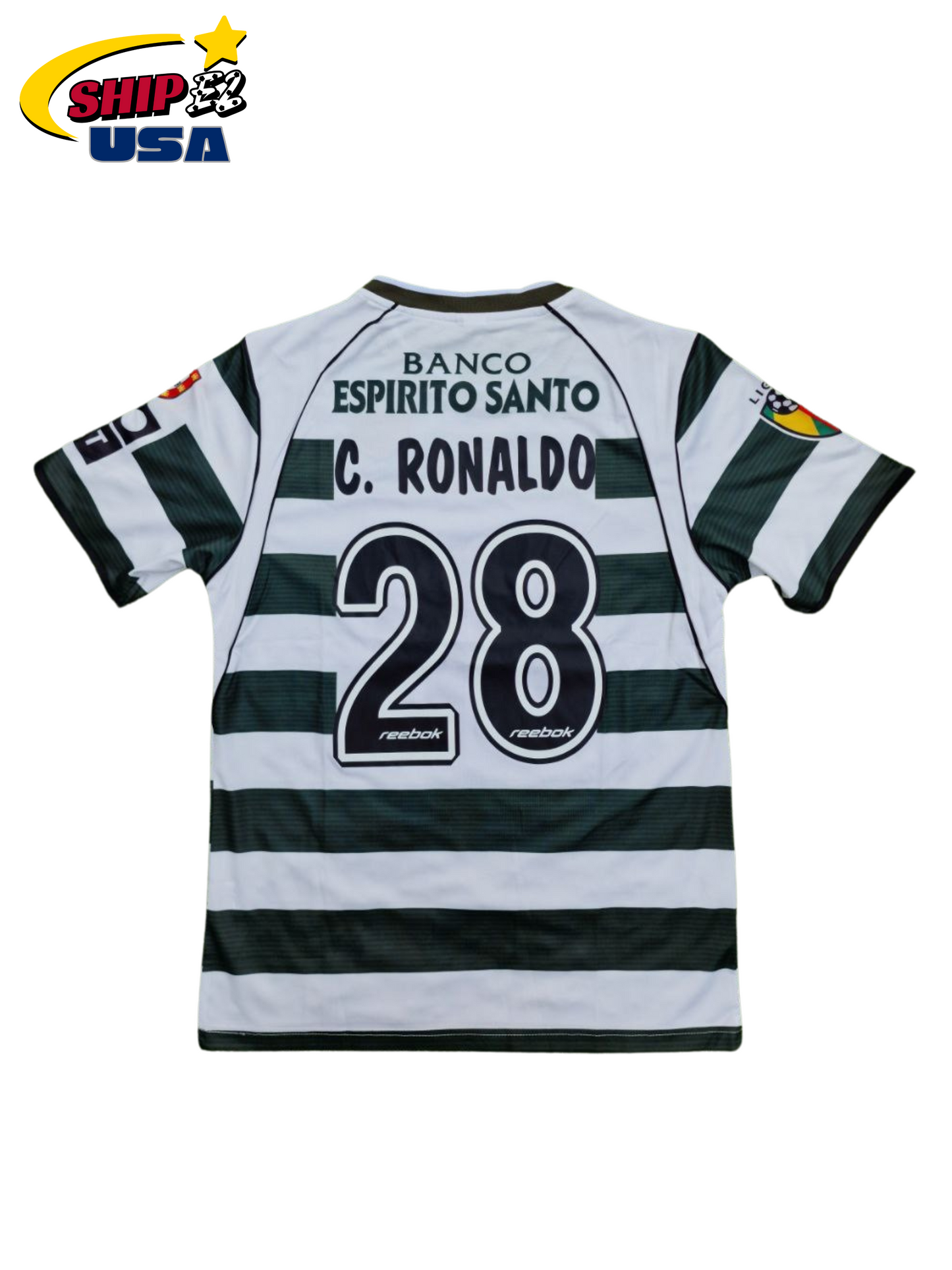 Retro C. Ronaldo Jersey Sporting CP 2001-2003 Home Vintage #28 Jersey