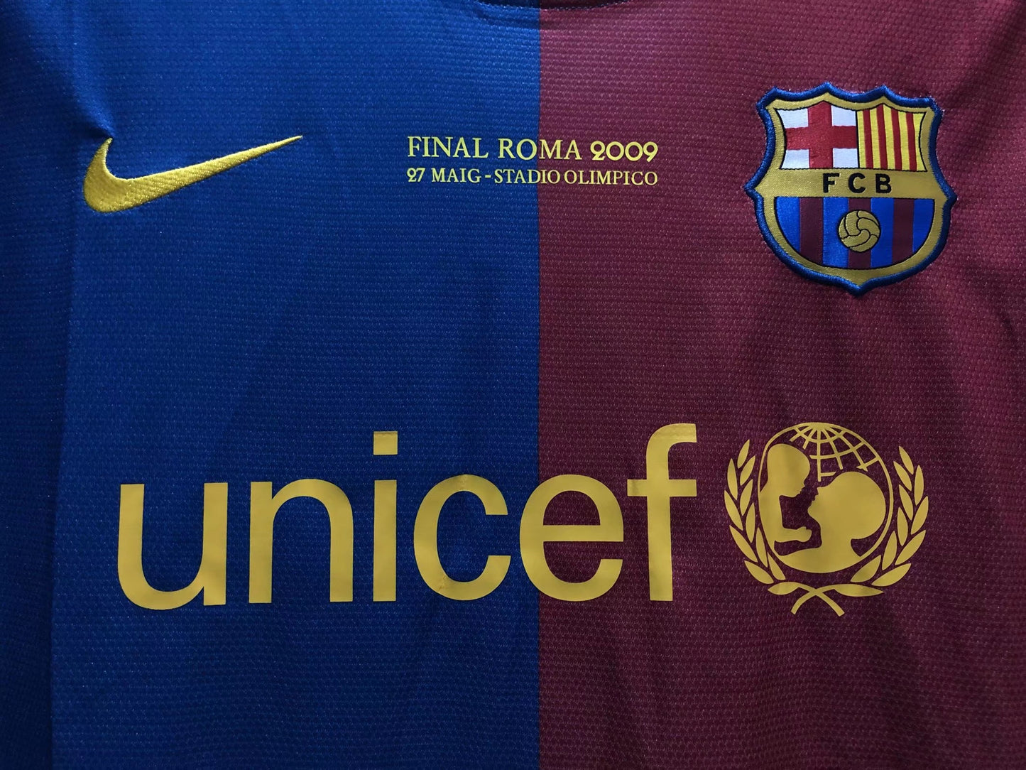 Messi 10 FC Barcelona 2009 Final Roma Champions League Football Soccer Jersey